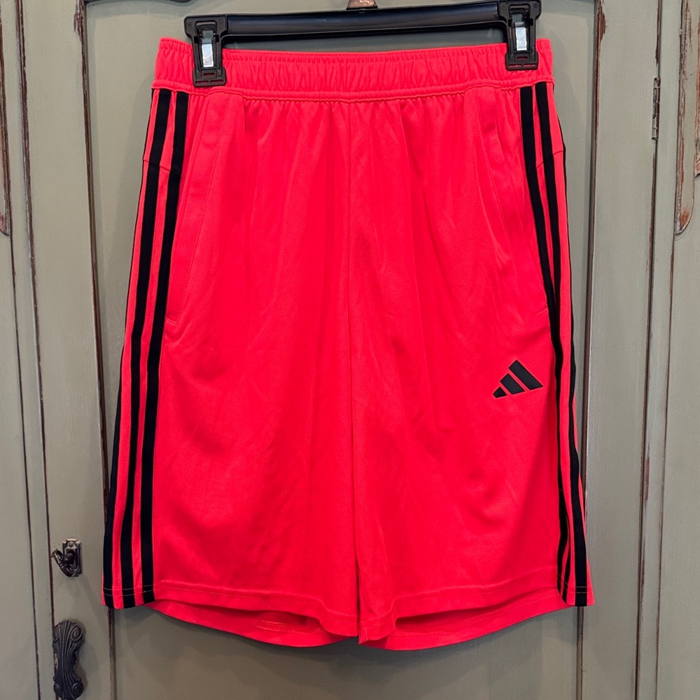 Adidas Men's Bright Red Sports Shorts